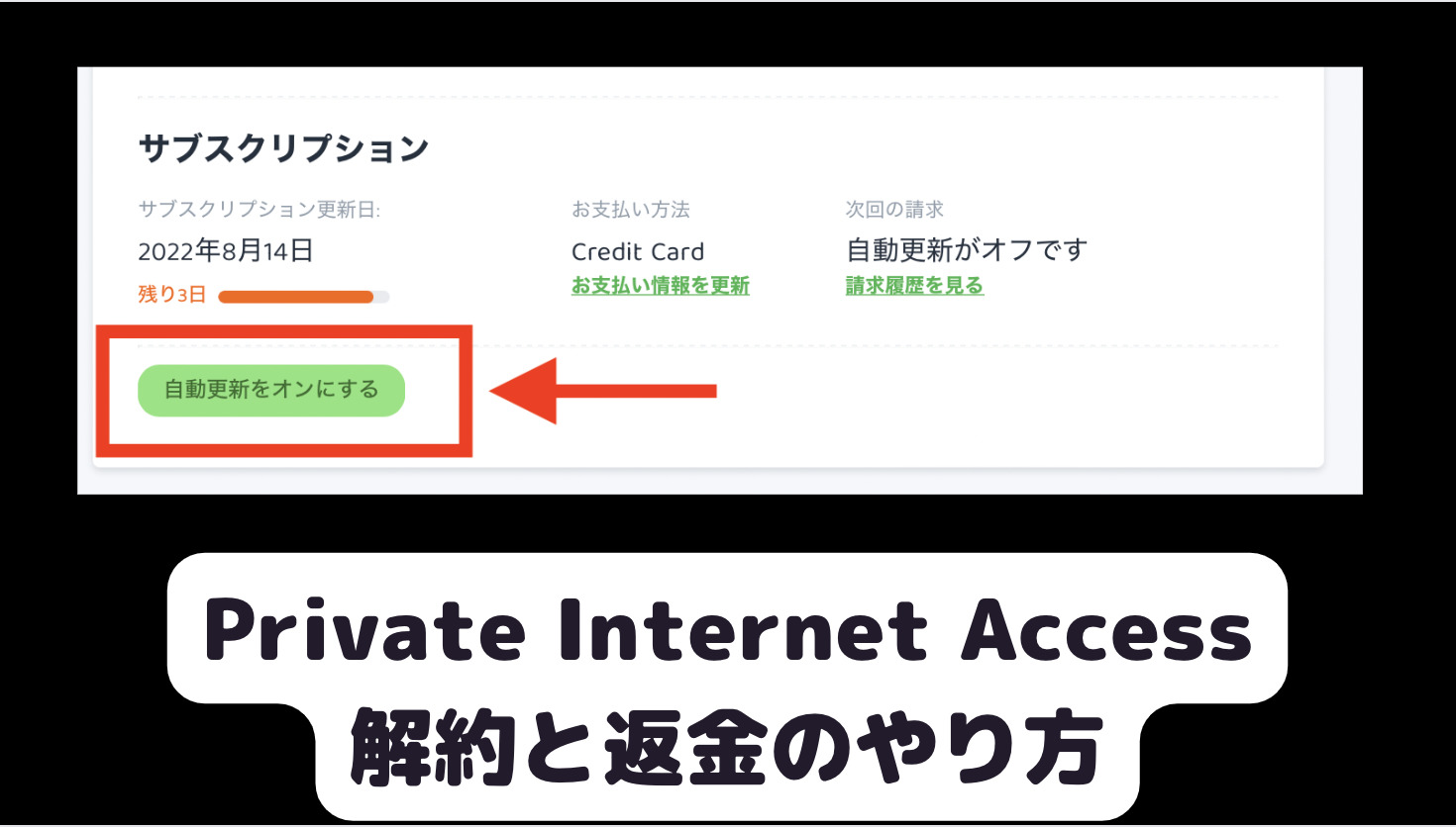 Private Internet Accessの解約・返金方法を実際の画面で解説
