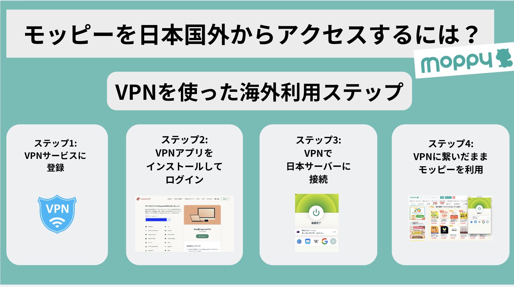 モッピーは海外からのアクセス不可！VPNを使って日本国外から利用する方法を解説