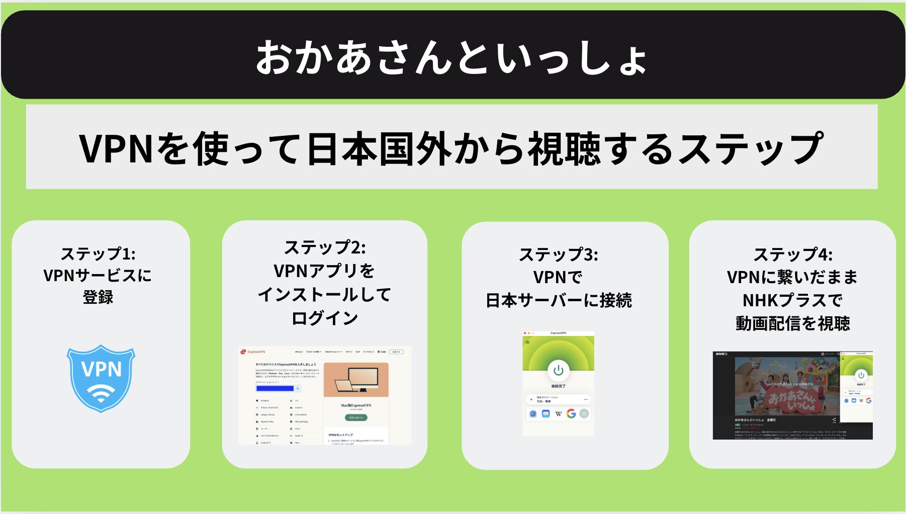 おかあさんといっしょを海外で見るには？VPNと日本のサブスクを使った視聴方法